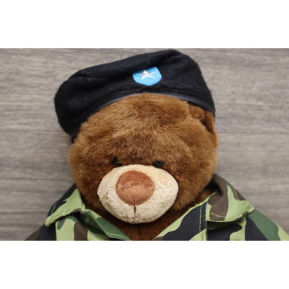 Build A Bear Traveling Teddy BABW On Tour Military 18" Plush Stuffed Animal - Picture 2 of 16